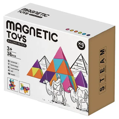 Конструктор геометричний з магнітним з'єднанням 38 деталей Magnetic Toys