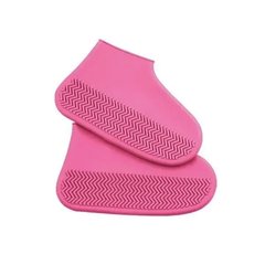 Силіконові водонепроникні чохли-бахили для взуття від дощу та бруду, розмір S Рожеві