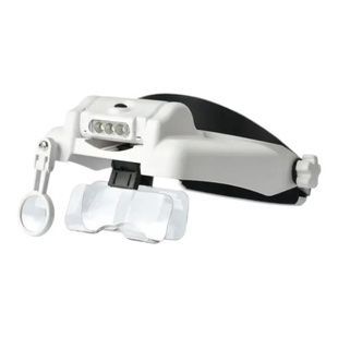 Лупа-окуляри бінокулярна з led-підсвічуванням MG82000M (1x - 3.5x, комбінування) Білі