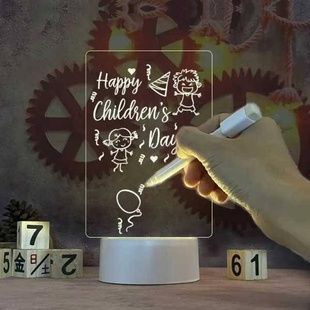 Дошка планер світлодіодна з маркером від USB 12,5*17,5 см Біла