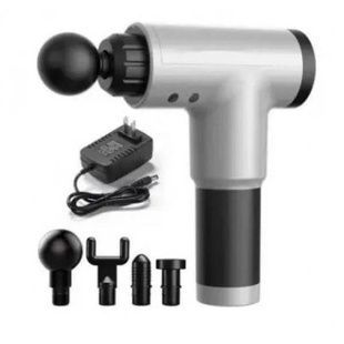 Мышечный массажер для тела Fascial Gun GB-820 серебро