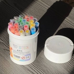 Маркери акварельні 24шт з печаткою у білому відрі Water color pen 638-24
