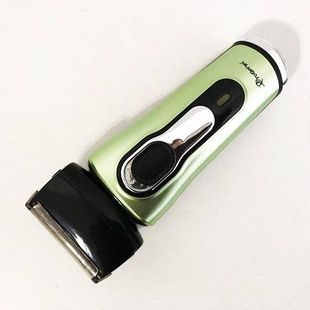 Электробритва с триммером Gemei GM-7110 Черно-зеленая