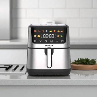 Аэрофритюрница 9,5л 2400Вт 43,4&times;35&times;40см Sokany SK-10066 Черная с серым