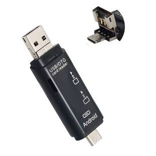 Перехідник-картридер універсальний 3в1 Type-C-micro USB2,0 Сталевий