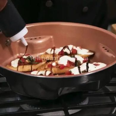 Сковорода для смаження без олії 28см Steel Air Fry Pan Коричнева
