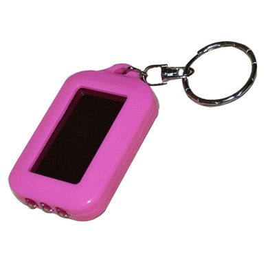 Брелок Ліхтарик з сонячною батареєю AX 001 Рожевий