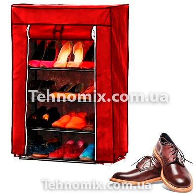 Складной тканевый шкаф для обуви FH-5578 Красный