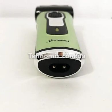 Электробритва с триммером Gemei GM-7110 Черно-зеленая