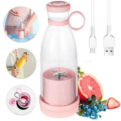Портативный блендер FRESH JUICE мини блендер для смузи Розовый