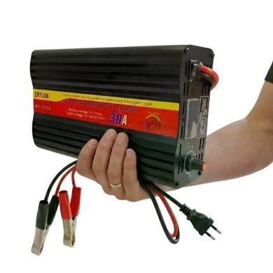 Зарядний пристрій 12V 30A для свинцево-кислотних акумуляторів EYURAN EY-1230A Чорний