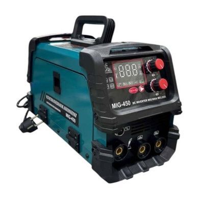 Зварювальний апарат MIG, TIG, MMA 26.4kVA DOMOTEC MIG-450 Блакитний з чорним