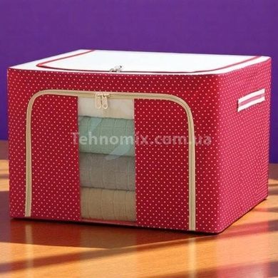 Сумка для речей та постільної білизни на 66л Storage box LY-766 Червона в горошок