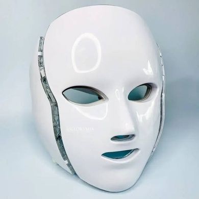 LED-маска для світлотерапії обличчя та шиї з 7 режимами Beauty Technology Біла