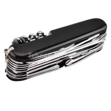Ніж багатофункціональний туристичний мультитул 17в1 9см Traveler K5017ALL Black/Red/Blue/Orange/Green Чорний
