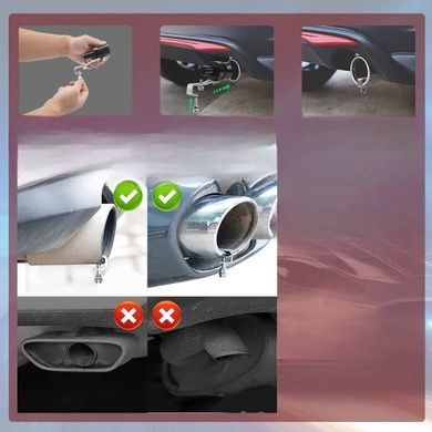 Автомобільний турбо звуковий свисток на вихлопну трубу Turbo Sound Big Чорний