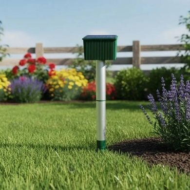 Отпугиватель кротов и грызунов с участка на солнечной батарее rat repellent AND LY-1099 1359 Зеленый