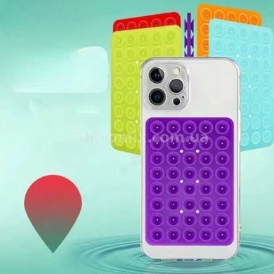 Держатель для телефона с присосками 100*64мм Double Side Silicone Липер силиконовый Фиолетовый