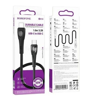 Кабель BOROFONE BX98 Type-C to Type-C Superior 60W charging data cable Black
