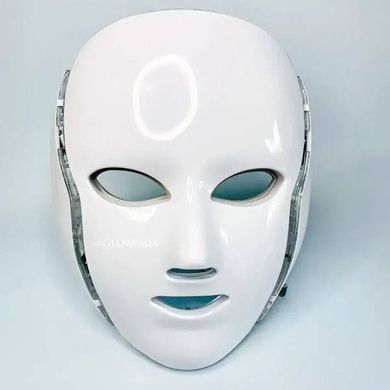 LED-маска для світлотерапії обличчя та шиї з 7 режимами Beauty Technology Біла