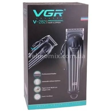 Машинка для стрижки акумуляторна з LED-дисплеєм 5Вт VGR V282 Чорна