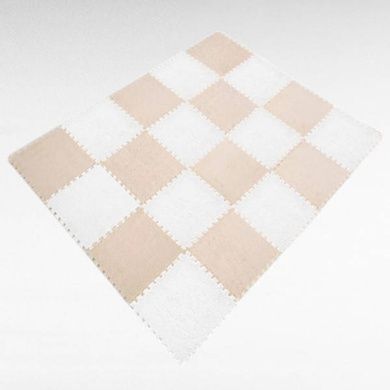 Килимок-пазл плюшевий 30&times;30см 10шт/уп floor mat AND 5579 Бежевий