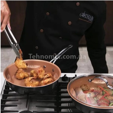 Сковорода для жарки без масла 28см Steel Air Fry Pan Коричневая