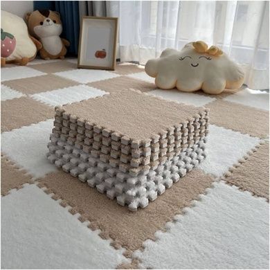 Килимок-пазл плюшевий 30&times;30см 10шт/уп floor mat AND 5579 Бежевий