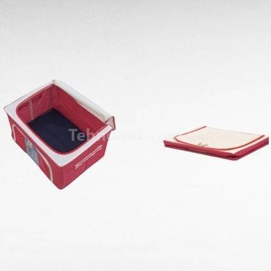 Сумка для речей та постільної білизни на 66л Storage box LY-766 Червона в горошок
