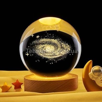 Шар акриловий Галактика 6см з підсвіткою на підставці