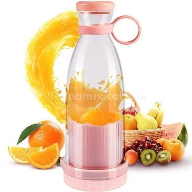 Портативный блендер FRESH JUICE мини блендер для смузи Розовый