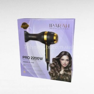 Фен професійний Iparah P 342 Чорний із золотим