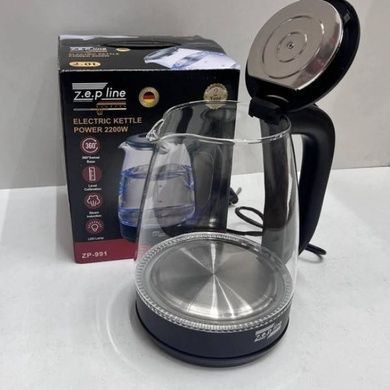 Электрочайник стеклянный с подсветкой 2л 2200Вт Zepline ZP-991