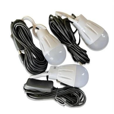 Фонарь аккумуляторный с солнечной панелью и лампочками 9000 mAh DAT AT-9016B LED Черный с оранжевым