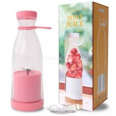 Портативный блендер FRESH JUICE мини блендер для смузи Розовый
