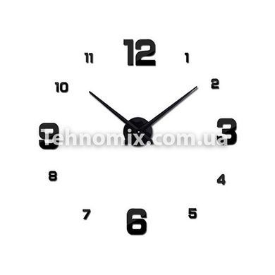 Годинники настінні 3D DIY Clock NEW (з цифрами) Black