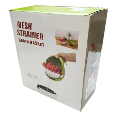 Друшляк кухонний 2 в 1 Mesh Strainer зелений