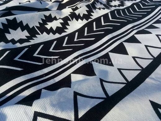 Підстилка кругла пляжна Sultana Black 150х150см Бавовна