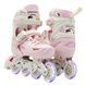 Ролики детские раздвижные размер 34-38 Scale Sports Pink LF 605 Розовые с белым