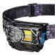 Фонарь налобный аккумуляторный YY-19B-3SMD+2COB(white+yellow+red) Черный