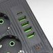 Мережевий фільтр подовжувач 2м 3*220V, 4USB + Type-C Power-Socket F09U Чорний