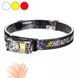 Фонарь налобный аккумуляторный YY-19B-3SMD+2COB(white+yellow+red) Черный