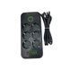 Мережевий фільтр з USB (6&times;220В+4&times;USB+1&times;Type-C) QL-1075U 5 метрів Чорний