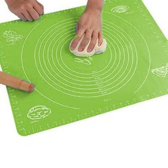 Кондитерский силиконовый коврик для раскатки теста 50 на 70см Зеленый