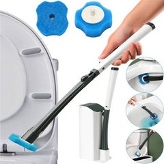Универсальная щетка для уборки ванной, туалета со сменными насадками MTS clip