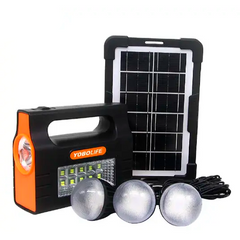 Портативная солнечная автономная система Yobolife LM3605 3 лампы