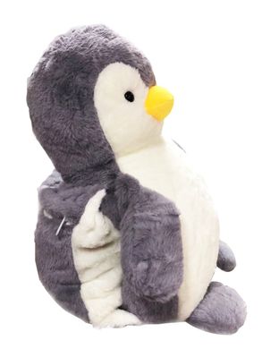 Игрушка-подушка Пингвин с пледом 3 в 1 Серый