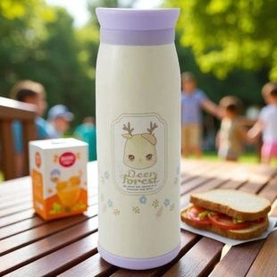 Термос дитячий 0,5л Deer Forest H-258 Білий з декором