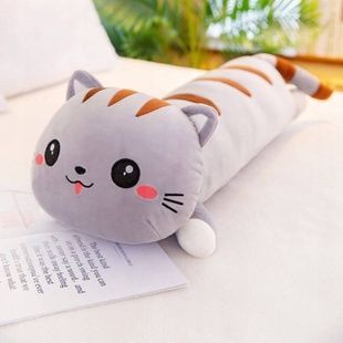 Игрушка мягкая обнимашка Котик 70см Серый