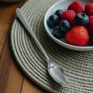 Чайні ложки рифлені із золотистим візерунком 6 шт Cutlery Set CD-24